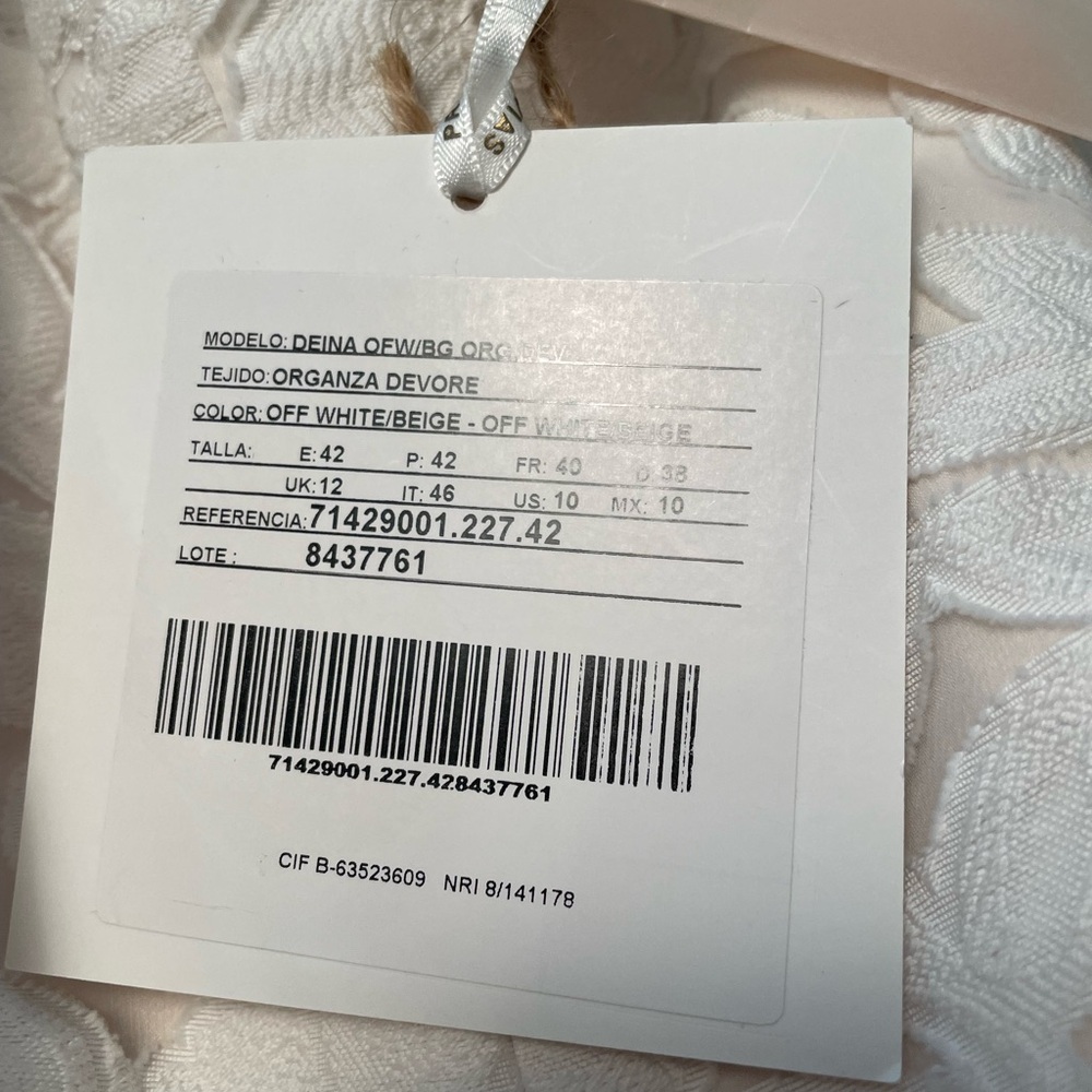 Pronovias Ivory Floral Mini Dress - Picture 7 of 8
